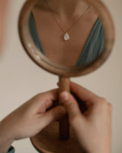 Load image into Gallery viewer, MARGOT - Vintage French style Parisian baroque pearl pendant necklace dainty gold chain genuine real pearl minimalist bridesmaid bridal gift