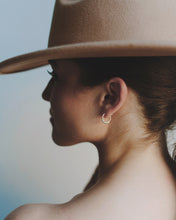 Load image into Gallery viewer, MAGHRA -  Vintage style dainty gold bobble huggie beaded bubble mini hoop earrings beads bauble edge boho minimalist stacking small hoops
