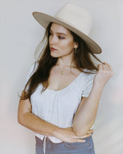 Load image into Gallery viewer, SAMARA - Abstract vintage sunburst sunbeam necklace gold coin pendant necklace silver boho gold coin sun sunshine ray stacking necklace