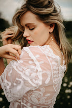 Load image into Gallery viewer, GRETA - Dangling genuine shell pearl earrings vintage dainty dangle drop pearl earrings gold boho bride wedding bridesmaid gift 925 silver