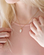 Load image into Gallery viewer, MARGOT - Vintage French style Parisian baroque pearl pendant necklace dainty gold chain genuine real pearl minimalist bridesmaid bridal gift