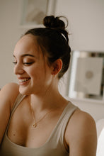 Load image into Gallery viewer, LAUREL - Simple French vintage minimalist criss-cross dainty interwoven entwine infinity twist rope wreath weave pendant gold necklace stack