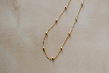 Load image into Gallery viewer, BELLE - Dainty bead satellite chain choker necklace 925 sterling silver boho style gold plated silver bead orb chain stacking necklace
