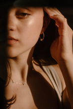 Load image into Gallery viewer, NESKA II - Dainty boho style choker necklace gold plated sterling silver rhodium cable chain mini disc choker minimal stacking necklace