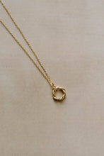Load image into Gallery viewer, LAUREL - Simple French vintage minimalist criss-cross dainty interwoven entwine infinity twist rope wreath weave pendant gold necklace stack