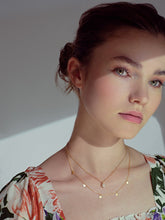 Load image into Gallery viewer, NESKA II - Dainty boho style choker necklace gold plated sterling silver rhodium cable chain mini disc choker minimal stacking necklace