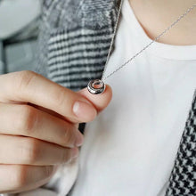 Load image into Gallery viewer, OLIVIA - Simple French vintage minimalist dainty abstract circle gold curve pendant 925 silver boho style rose gold dome necklace stack