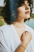 Load image into Gallery viewer, Bead chain bracelet, chunky gold chain, long rice chain, bean chain, adjustable length, boho chain, thick gold chain bracelet, 925 silver