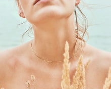 Load image into Gallery viewer, MARY - Minimalist gold gucci chain choker necklace, 925 silver boho bride wedding stacking gold choker necklace thin dainty chain