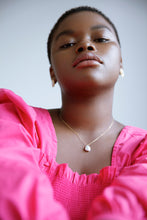 Load image into Gallery viewer, MARGOT - Vintage French style Parisian baroque pearl pendant necklace dainty gold chain genuine real pearl minimalist bridesmaid bridal gift