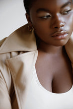 Load image into Gallery viewer, Flower knot hoops, gold hoop earrings, dainty gold hoops, star knot hoops, unique hoops, boho hoops, stacking hoops, medium hoops