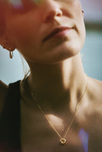 Load image into Gallery viewer, OLIVIA - Simple French vintage minimalist dainty abstract circle gold curve pendant 925 silver boho style rose gold dome necklace stack