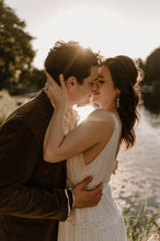 Load image into Gallery viewer, MEGAN - Dangling baroque pearl earrings vintage street style chandelier statement cluster pearl boho bride wedding bridesmaid gift 925 gold