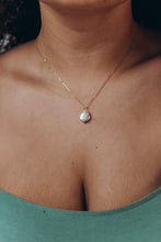 Load image into Gallery viewer, MARGOT - Vintage French style Parisian baroque pearl pendant necklace dainty gold chain genuine real pearl minimalist bridesmaid bridal gift