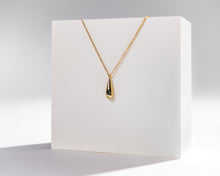 Load image into Gallery viewer, INDRA - Abstract water tear drop pendant necklace droplet 925 minimalist waterdrop teardrop gold dainty small charm stacking stack gift