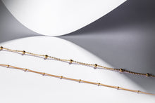 Load image into Gallery viewer, BELLA - Dainty bead satellite bobble chain choker necklace 925 silver gold filled gold vermeil beaded bauble choker stacking long necklace