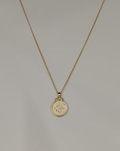 Load image into Gallery viewer, Queen coin necklace, vintage coin pendant, Elizabeth II necklace, British, ornate coin necklace, double sided, boho, stacking, antique, 925