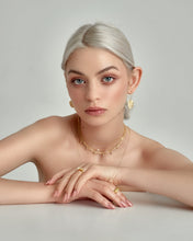 Load image into Gallery viewer, DAMLA - Water drop choker satellite gold chain choker necklace 925 silver dainty chain mini droplet choker minimal stacking necklace