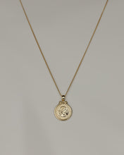 Load image into Gallery viewer, Queen coin necklace, vintage coin pendant, Elizabeth II necklace, British, ornate coin necklace, double sided, boho, stacking, antique, 925