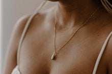 Load image into Gallery viewer, INDRA - Abstract water tear drop pendant necklace droplet 925 minimalist waterdrop teardrop gold dainty small charm stacking stack gift