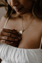 Load image into Gallery viewer, Queen coin necklace, vintage coin pendant, Elizabeth II necklace, British, ornate coin necklace, double sided, boho, stacking, antique, 925