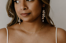Load image into Gallery viewer, MEGAN - Dangling baroque pearl earrings vintage street style chandelier statement cluster pearl boho bride wedding bridesmaid gift 925 gold