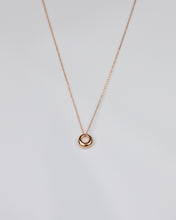 Load image into Gallery viewer, OLIVIA - Simple French vintage minimalist dainty abstract circle gold curve pendant 925 silver boho style rose gold dome necklace stack
