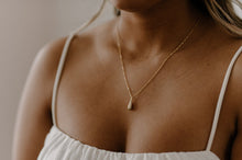 Load image into Gallery viewer, INDRA - Abstract water tear drop pendant necklace droplet 925 minimalist waterdrop teardrop gold dainty small charm stacking stack gift