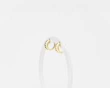 Load image into Gallery viewer, Small dome hoops, dainty bold hoops, mini croissant hoops, puff hoops, small ribbed earring, gold huggie hoops, shell, vintage hoop earrings