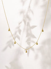 Load image into Gallery viewer, Dainty disc choker, boho choker, satellite, bead necklace, rhodium, 925 silver, gold disc necklace, mini disk choker, minimalist, stacking