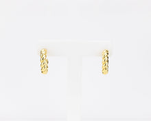 Load image into Gallery viewer, Chunky twist hoops, thick hoop earrings, spiral twist hoops, large gold hoops, statement hoops, French vintage, chunky wreath earrings, boho