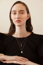 Load image into Gallery viewer, ROSA - Dainty vintage style rose pendant necklace, gold flower pendant rose shaped floral necklace boho stacking necklace stack 925 gift