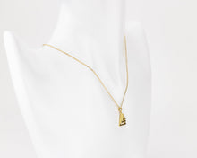 Load image into Gallery viewer, Stacked triangle cz necklace, triangle cz pendant, triangular necklace, tiny cz, layered, pyramid, geometric minimalist necklace, 925