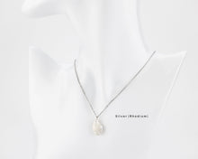 Load image into Gallery viewer, MARGOT - Vintage French style Parisian baroque pearl pendant necklace dainty gold chain genuine real pearl minimalist bridesmaid bridal gift