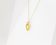 Load image into Gallery viewer, Scalloped heart pendant, vintage, filigree, gold mirror, heart necklace, ornate, antique, heart shaped pendant, heart coin necklace, unique