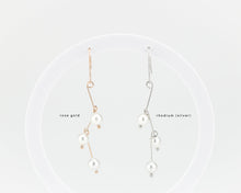 Load image into Gallery viewer, GRETA - Dangling genuine shell pearl earrings vintage dainty dangle drop pearl earrings gold boho bride wedding bridesmaid gift 925 silver