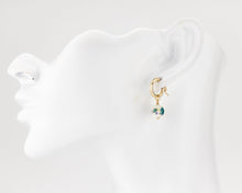 Load image into Gallery viewer, 45cm chain, porcelain flower necklace, 14K gold filled, ceramic floral bead pendant, red, blue flower, china, vintage, handcrafted, 14KGF