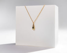 Load image into Gallery viewer, INDRA - Abstract water tear drop pendant necklace droplet 925 minimalist waterdrop teardrop gold dainty small charm stacking stack gift
