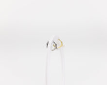 Load image into Gallery viewer, Tiny huggie pearl hoop, crossover effect, mini huggie earrings, dainty pearl, mini hoops, wedding bridal pearl, bridal gift, 925 silver
